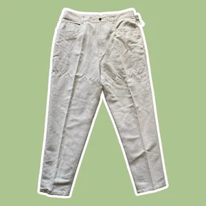 NWT ~ VTG ~ 1990s ~ Talbots ~ Light Khaki Taper Leg Pants ~ Summer ~ Size 16P - Picture 1 of 6