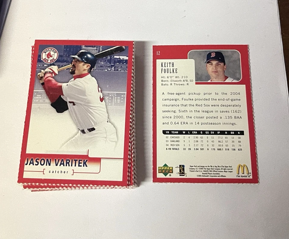 2005 Upper Deck McDonalds Red Sox Singles You Pick - Image 1 of 1