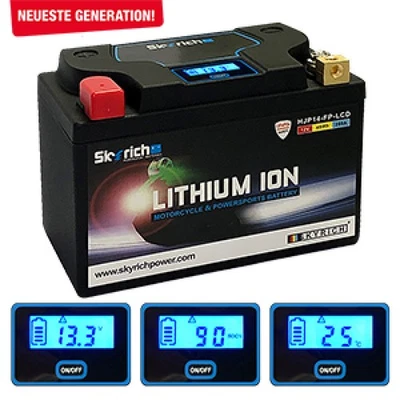 Batterie Lithium Skyrich HJP14-FP-LCD YTX14H-BS YTZ14S YTX14-BS YTZ12S - Bild 1 von 4