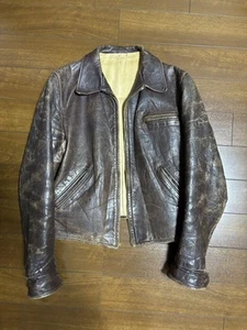 Chaqueta deportiva de cuero años 50 talla M - Imagen 1 de 7