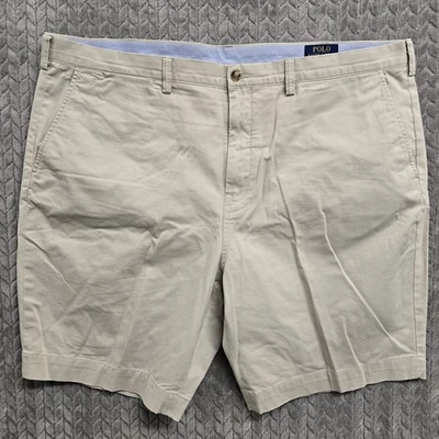 Pantalones Cortos Polo Ralph Lauren Para Hombres 42 Caqui Chino Elastizados Calce Clásico Preppy Bronceado Poni Foto 1 de 4