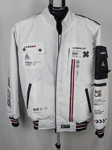 CYBERNETIC SERIES White Jacket Kremlin Bomber School Full Zip Medium KRMLN - Picture 1 of 12