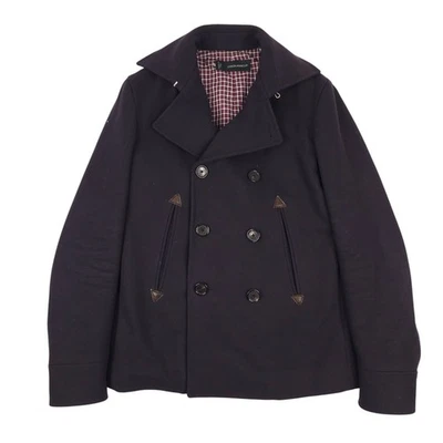 Dsquared2 Mens Purple Wool Blend Pea Coat Size 46 - Image 1 of 4