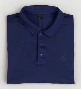 Lululemon Snap-Front Performance Short Sleeve Polo Men’s Size L Navy LM3ELHS - Bild 1 von 7