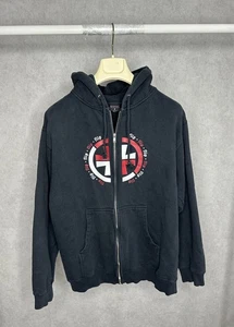 Flip Skateboarding Logo Vintage 90s Herren Zip Hoodie Schwarz Größe S - Bild 1 von 4