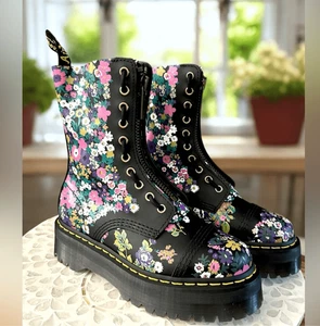 Dr. Martens Sinclair Hi Vintage Floral Boots Women’s 7 EU 38 Platform Zip Combat - Picture 1 of 13