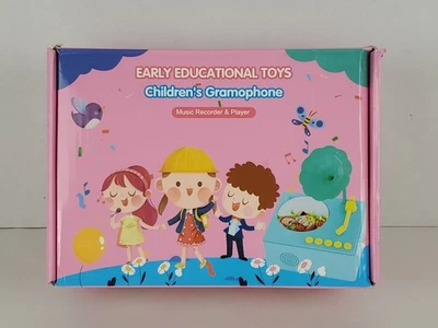 Juguetes educativos tempranos gramófono para niños grabadora y reproductor de música Foto 1 de 3