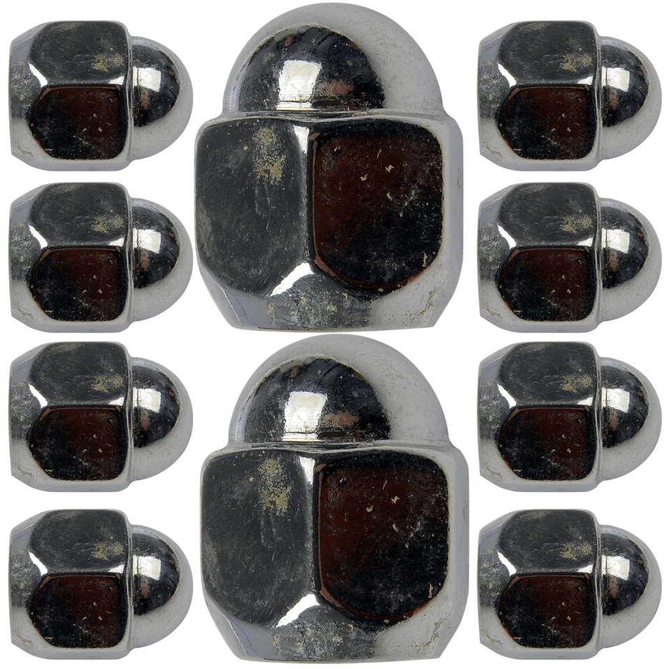 Pacote com 10 porcas de roda Dorman 611-076 M12-1.25 bolota - 19mm hexagonal, 24mm comprimento porca - Imagem 1 de 4