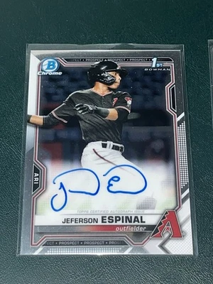 2021 Bowman Chrome Jeferson Espinal AUTOGRAPH - Image 1 of 3