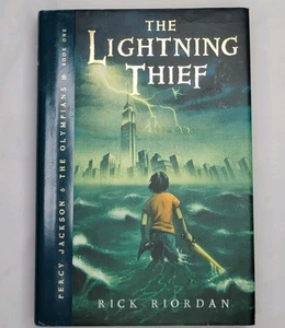 The Lightning Thief, Rick Riordan, HC/DJ, 1st Edition 9th Printing Miramax - Picture 1 of 14