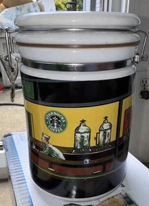 STARBUCKS 8" CHALEUR Bote Comedor Café Galletas Tarro Contenedor D Madrigueras - Imagen 1 de 7