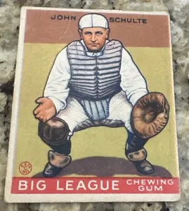 1933 Goudey Big League Chewing Gum R319 Johnny Schulte John #186 Rookie RC - Picture 1 of 2