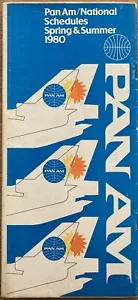PAN AM AIRWAYS TIMETABLE EFF.28 APR 1980 INTER-CONTINENTAL HOTEL LONDON - Picture 1 of 2
