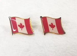 Canada Flag Lapel Hat Pin Lot Of 2 - Picture 1 of 4