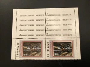 ICOLLECTZONE US Montana 1993 Pair with tab and L & R Salvage VF NH Duck Stamp - Picture 1 of 1