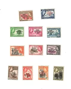 Ghana 1957 Independencia conjunto sobreimpreso en oro costa como nuevo - Imagen 1 de 1