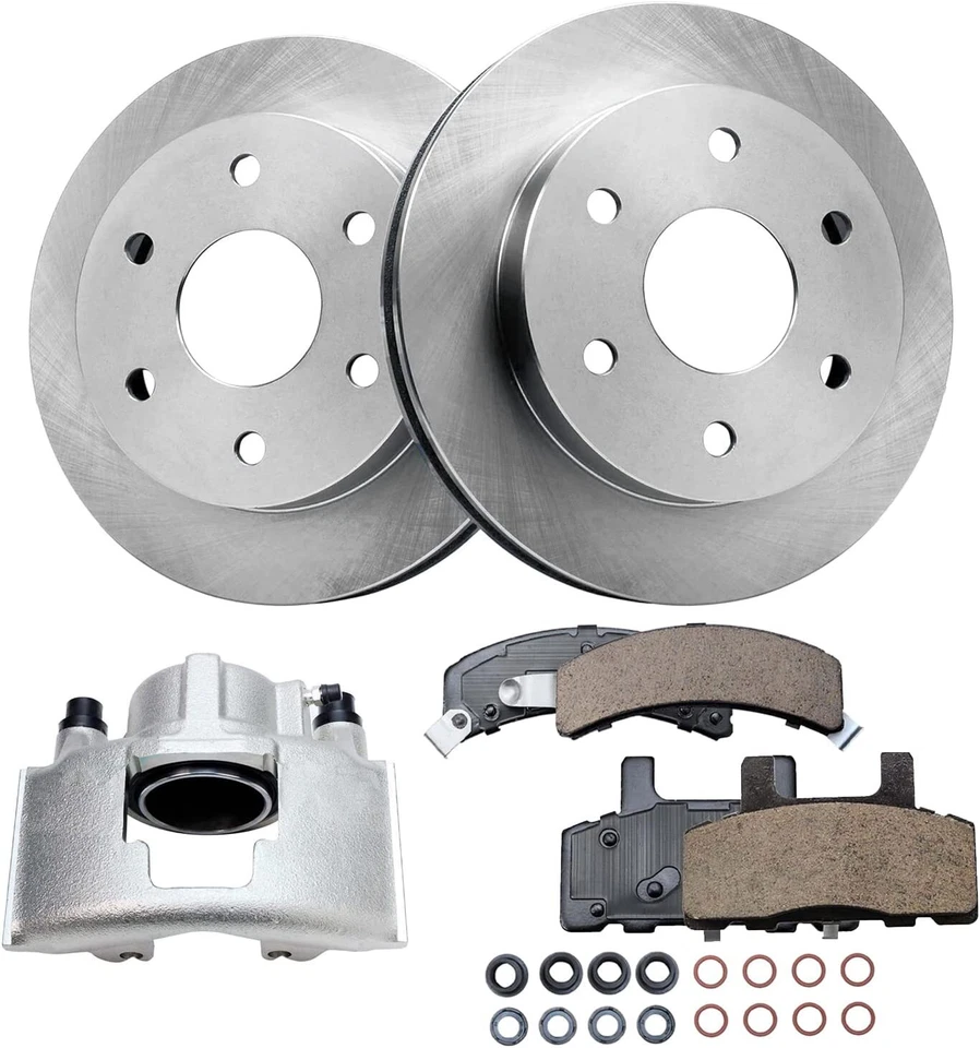 Front Disc Rotors Right Brake Caliper Brake Pads for GMC K1500 K2500 Tahoe Yukon - Image 1 of 1