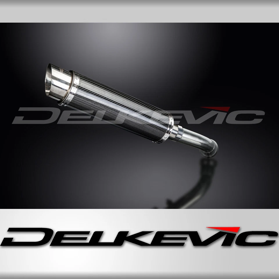 宝马 K1200S 2005 - 2008 Delkevic 一脚蹬 14 英寸圆形碳排气消声器套件 — 第 1/4 张图片