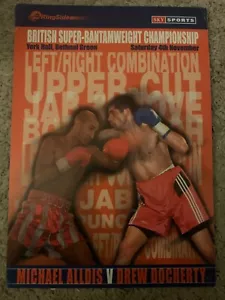 Michael Alldis Vs Drew Abererty 1999 programma pugilato titolo Commonwealth - Foto 1 di 2