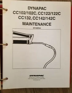 Manual de servicio de mantenimiento de rodillos Dynapac CC102 CC122 CC132 CC142 M102EN4 (2004) - Imagen 1 de 9