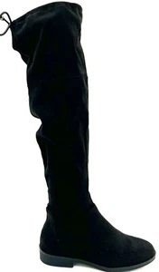 SO "English Muffin" Women’s Thigh-High Faux Suede Boots – Black – Sizes 7, 8, 9 - Picture 1 of 13