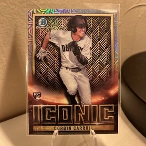 Corbin Carroll RC 2023 Bowman Chrome ICONIC BI-18 MOJO Refractor D-Backs Rookie - Picture 1 of 2