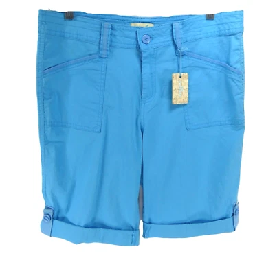 Nuevos Pantalones Cortos Caribbean Joe Para Mujer Azul Talla 8 32W Cabanina Puños Locos Foto 1 de 4