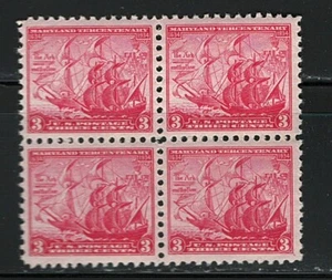 #736 1934 bloque de tres centavos Maryland de 4 MNH - Imagen 1 de 1