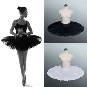 Erwachsene Profi Ballett Tutu Rock 6 Schichten Hart Organdy Platte Tanzkleid - Bild 1 von 10