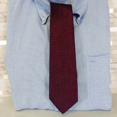 Corbata para el cuello de hombre púrpura simple arte japonés clásico moderno berenjena oscura delgada delgada Foto 1 de 4