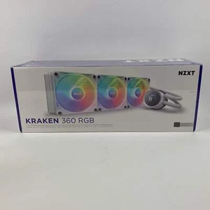 Refroidisseur d'eau CPU NZXT Kraken 360 RGB 3 ventilateurs RL-KR360-W1 neuf - Photo 1/6