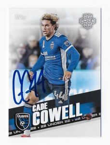 2022 TOPPS MLS #129 CADE COWELL EARTHQUAKES AUTOGRAPHED SIGNED SOCCER CARD