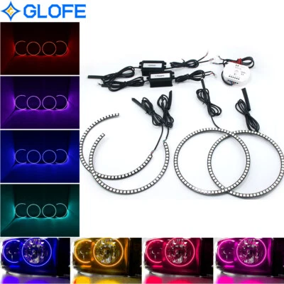 Multi-Color LED RGB Headlight Angel Eye Halo Ring For 2002-2005 Dodge Ram 1500 - image 1 of 4