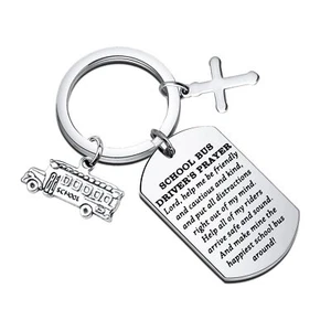 School Bus Driver Gifts Back to School Bus Driver Prayer Keychain School Bus ... - Picture 1 of 7