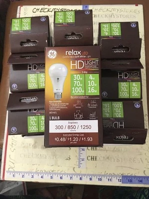 10X NEW 3 Way LED Light 30/70/100W Equivalent Soft White High Def A21 GE 68415 - Image 1 of 4