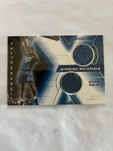 2001-02 SPX Kevin Garnett Winning Materials Dual Game Used Jersey/ Warmup  #KG