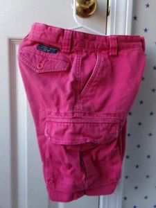 RALPH LAUREN Pink Shorts 6 Boys Salmon Cargo Cotton Vintage Pocket POLO - Picture 1 of 13