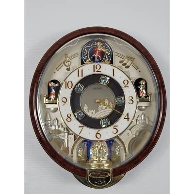 Seiko Melodies In Motion Musical Clock Hi-Fi Beatles Songs QXM160BRH VIDEO - Image 1 of 4
