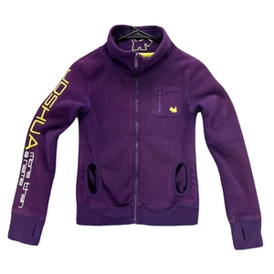 Joshua Perets Sweatshirt Girls Medium Purple Full Zip Sweater Dog Logo Youth A86 - Picture 1 of 11