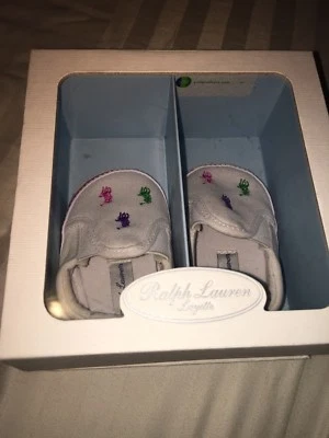 Ralph Lauren Adorables Zapatos de Bebé Talla 2 3-6 Meses-Nuevo-ENVÍO N 24 HORAS Foto 1 de 4