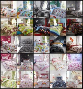 Childrens Duvet Sets Kids Bedding Bedroom Girls Boys Quilt Cover Curtains Gifts - Picture 1 of 38