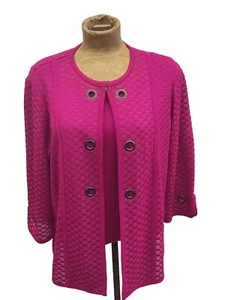 Ming Wang Fushia Swater And Tank Set Size PXL - Picture 1 of 7