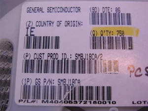 750 General Semiconductor SMBJ18CA 18V SMT Transient Suppressors - Picture 1 of 1