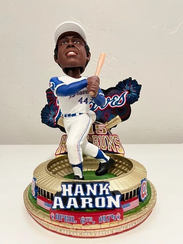 Hank Aaron Atlanta Braves Bobblehead 715 Home Runs Variant Gold /72 FOCO NIB Cover
