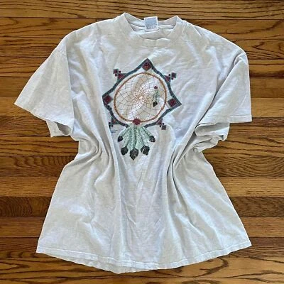 Rare Vintage 90's Nathan Dreamcatcher Indie Festival Single Stitch T Shirt Retro - Image 1 of 4
