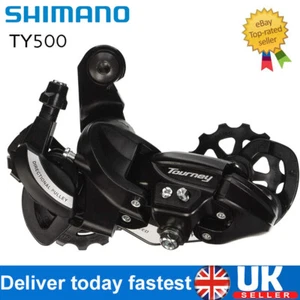 Shimano Tourney RD-TY500 6/7/8 Speed MTB Bicycle Rear Derailleur-Long Cage UK - Picture 1 of 6