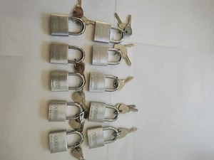 abus 67ti/40 hb50 silver keyed the same aluminum LOT Of 10 - Picture 1 of 13