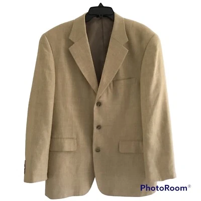 Club Room by Charter Club Beige Khaki Blazer Jacket Men’s 42R - Image 1 of 4