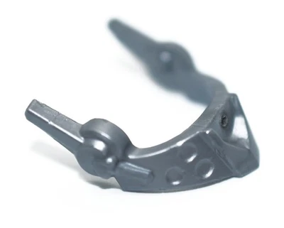 LEGO Minifigura Nexo Caballero Casco Visera Plana Plata Castillo Arcilla Moorington Foto 1 de 2