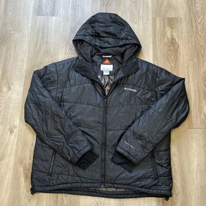 Columbia Omni Heat Para Hombres 2XL Chaqueta Puffer Negra Con Capucha Intercambio Capa Abrigo - Imagen 1 de 11